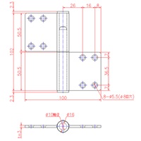 EA951CT-25 102x100mm旗丁番(左勝手)_選択画像04