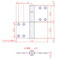 EA951CT-26 102x100mm旗丁番(右勝手)_選択画像04