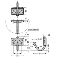 36x37.5mm回転フック(ステンレス製)_選択画像04