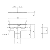 EA951EA-142A 43x130x93mmT型連結金具_選択画像03