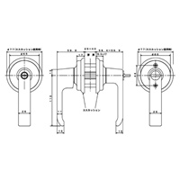 EA951KB-23 レバ-ハンドル間仕切錠取替用_選択画像03