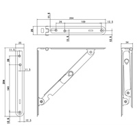 204x204x25mm折畳み棚受セット(2個)_選択画像04