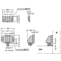 EA951M-16 35x21.5mmレバ-ラッチポリエチ白_選択画像04