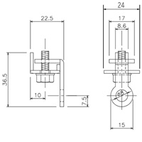 24x22.5x36.5mm中間ストップ(30mmレール)_選択画像04