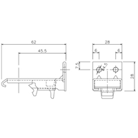 28x62x28ブラケット･ワンタッチ(30mmレール_選択画像03