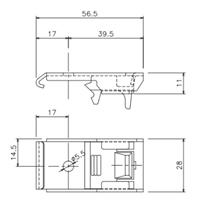 28x56.5ブラケット･ワンタッチ天井取付30mm_選択画像03