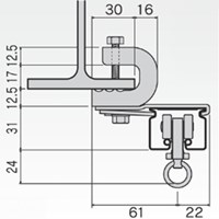 EA970FF-11 17mm天井ブラケットグリップ付_選択画像03