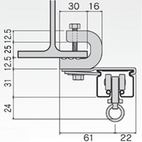 EA970FF-12 25mm天井ブラケットグリップ付_選択画像03