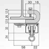 EA970FF-22 25mm天井ブラケットグリップ付_選択画像03