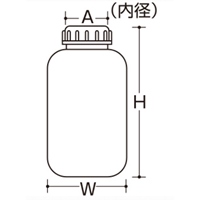 φ81x150mm/500ml広口ポリ容器(中蓋付/10個_選択画像04