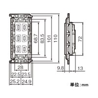 EA940CD-432 埋込コンセント3口絶縁枠_選択画像03