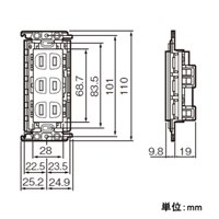EA940CD-433 埋込コンセント2口接地絶縁枠_選択画像03