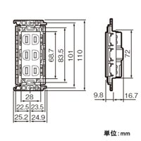 EA940CD-434 埋込コンセント1口接地絶縁枠_選択画像03