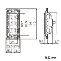 EA940CD-435 埋込コンセント2口接地絶縁枠_選択画像03