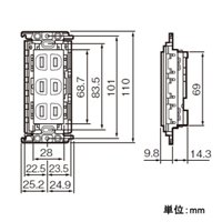 EA940CD-436 埋込コンセント2口ア-ス絶縁枠_選択画像03