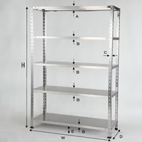 EA976EB-90 875/150kg/5段軽量棚 SUS製_選択画像04