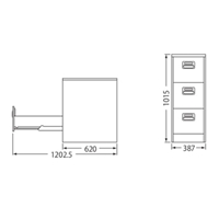 EA954DC-24 387x620x1015/3段キャビネット_選択画像03