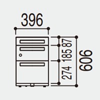 EA954DF-51C 396x585x606mm3段ワゴン_選択画像04