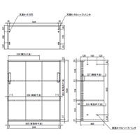 EA954DH-26 900x400x1030mm3枚引キ戸書庫_選択画像04