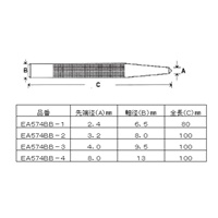 EA574BB-4 13x100mm 丸軸センターポンチ_選択画像02