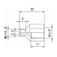 EA991CY-101 R1/8-M6x0.75 アダプター_選択画像02