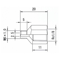 EA991CY-102 R1/8- M6x1.0 アダプター_選択画像02