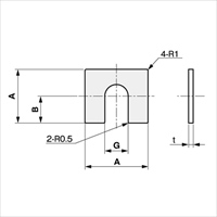 EA440ZE-0.1 53x53x0.1ベース用シム 真鍮製_選択画像04