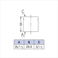 G1/2 inxRc1/2 in/呼13ねじ変換アダプター_選択画像02