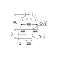 R1/2 inxRp1/2 in58mmユニット取出し金具_選択画像02