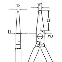 EA640DC 160mm絶縁ロングノ-ズプライヤーグ_選択画像03