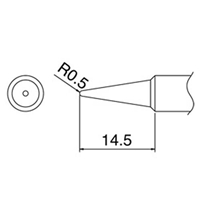 EA304HD-1 R0.5mmコテ先EA304HD-50B･-50C用