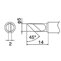 EA304HD-8 φ5.0コテ先EA304HD-50B･-50C用
