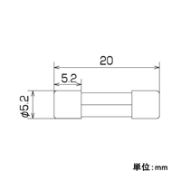 EA758ZX-7 250Vx7.0A/5.2mm管ヒューズ10本_選択画像02