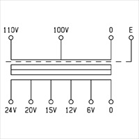 EA815ZY-46 5.0A/100V110Vダウントランス_選択画像02