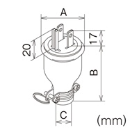 EA940BN-1 AC125V/15A防水型プラグ接地2P_選択画像03