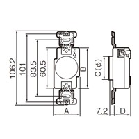 EA940BZ-52 250V/20A埋込コンセント2P_選択画像02