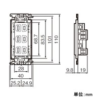 EA940CD-463 埋込コンセント2口/接地付_選択画像04