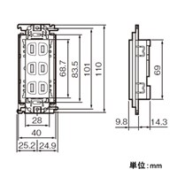 EA940CD-467 125V/15A埋込コンセント2口_選択画像04