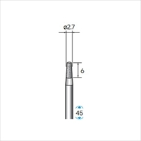 2.7x6.0x45mmダイヤモンドバー(3mm軸)_選択画像02
