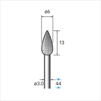 6.0x13.0x44mmダイヤモンドバー(3mm軸)_選択画像02
