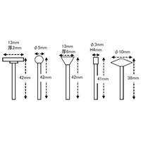 EA819WM-1 10本組/2.35mm軸軸付キ砥石_選択画像03