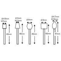EA819WM-1 10本組/2.35mm軸軸付キ砥石_選択画像04