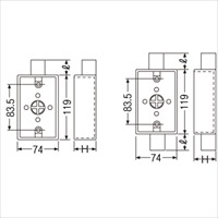 EA940CS-83 φ28露出BOXVE管用/1方)ベ-ジュ_選択画像03