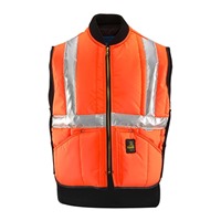 季節品)[ L] 防寒ベスト(注意色 オレンジ)