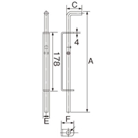 EA951LR-12A φ13x450mm門落シ(スチール製)_選択画像04