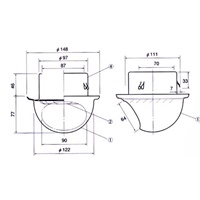 EA997MB-4 97-111mm丸型ガラリ(フード付/_選択画像04