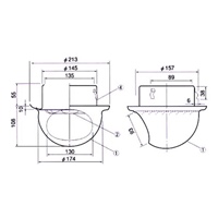 EA997MB-6 145-165mm丸型ガラリ(フード付/_選択画像04