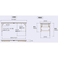 1800x600x600-900mm 折り畳み式WorkTable_選択画像04