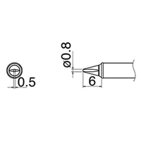 EA304AL-17 φ0.8mm 交換用コテ先EA304AL用