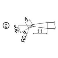EA304AL-34 R0.2mm 交換用コテ先EA304AL用
